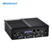 Sistema Barebone Qotom Q190P, Intel Celeron J1900 Quad Core 2.0GHz, SSD, RAM DDR3, Wi-Fi de Doble Banda, Mini PC Industrial