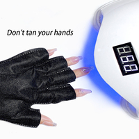 Gants de protection Uv UPF50 + Nail Art Gants de protection de lampe Uv pour ongles en gel pour manucure uv