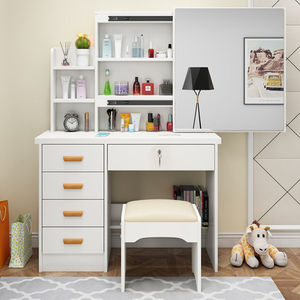 <span class=keywords><strong>Tocador</strong></span> <span class=keywords><strong>de</strong></span> Maquillaje Deslizable con Espejo para Dormitorio, Multifuncional y Sencillo para Mujer - Product Image 6