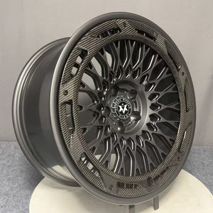 Viaol Jantes grises en alliage forgé personnalisées de 16 à 24 pouces Anneau en fibre de carbone 5*120 5*112 Aluminium doré pour 911 Macan RS6 S63 G80 S60 - Product Image 3