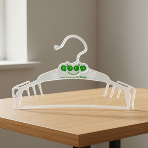 <span class=keywords><strong>Promo</strong></span> Cintres multifonctionnels transparents en plastique avec logo personnalisé pour manteaux, jupes, pantalons, jeans, costumes pour enfants - Product Image 1