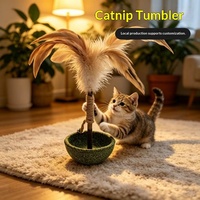 Mainan Kucing Catnip Tumbler - Permainan Interaktif Pengasah Gigi untuk Kucing