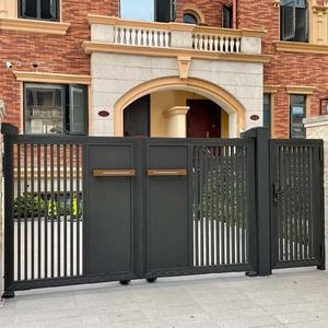 <span class=keywords><strong>Portail</strong></span> en fer forgé de luxe, <span class=keywords><strong>coulissant</strong></span> automatique, entrée de villa, design moderne, sécurité - Product Image 1