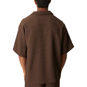 เสื้อโปโลชายสีน้ำตาลคอวีไซส์ใหญ่พิเศษเสื้อโปโลผลิตตามสั่งยี่ห้อ - Product Image 6