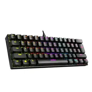 Keyboard bermain game 60 persen, Keyboard asual total, Apex Pro Mini putih, warna Led merah muda untuk Pc