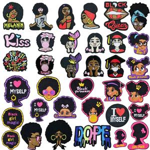 Patchs brodés thermocollants créatifs en stock d'usine, avec phrases inspirantes 'Black Girl Power' pour casquettes de camionneur et vêtements DIY - Product Image 2
