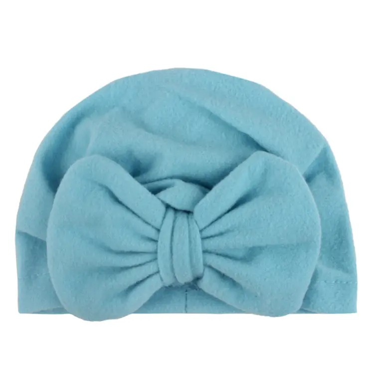 Factory direct pure cotton custom daily life girl baby headband bow baby hat