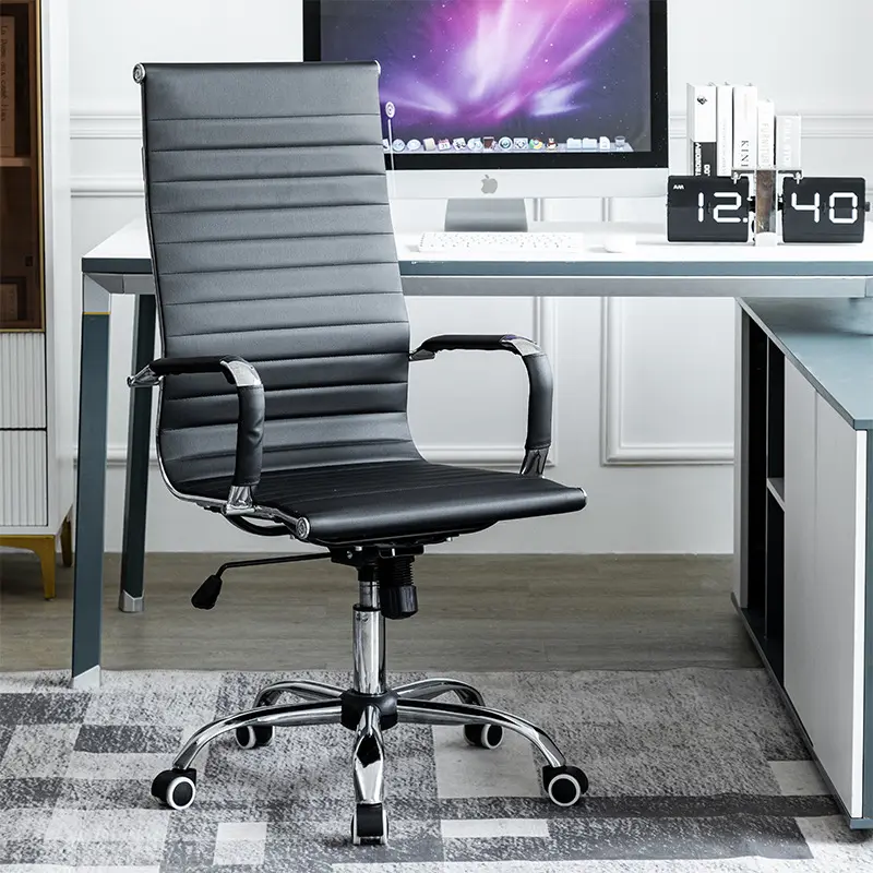 YZ10 эргономичное 360 Вращение черный кожаный удобный офисный стул современный стул для встреч кожаный стул sillas de ofic кресло-качалка