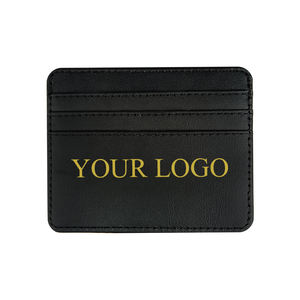 Logo personnalisé Bas quantité minimale de commande Article promotionnel Porte-cartes de crédit en PU Porte-cartes en cuir PU mince Porte-cartes en cuir Portefeuilles Can - Product Image 2
