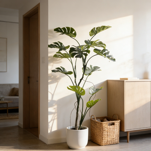 Plantes artificielles en plastique Monstera <span class=keywords><strong>Deliciosa</strong></span> hautement réalistes en pot pour l'aménagement intérieur, les remises de diplômes et les mariages - Product Image 3