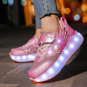 Chaussures de course avec lumières LED, rechargeables par USB, commande tactile, course nocturne pour enfants et adultes - Product Image 4