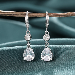 Boucles d'oreilles de luxe en forme de goutte d'eau pour femmes, bijoux élégants pour mariage, banquet, mode - Product Image 6