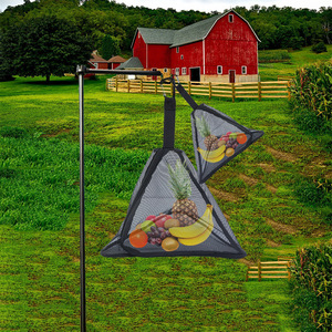 Outdoor Triangular Drying <b>Net</b> <b>Bag</b> Black Foldable Storage Basket Hook Type Portable Camping Hanging <b>Net</b> - Product Image 2