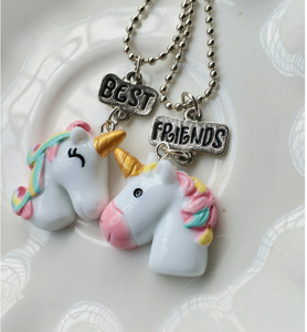 2pcs Carino best friends forever collana best friends fascino della collana unicorno - Product Image 2