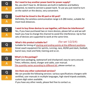 Chuyên nghiệp Led Đua thời gian đồng hồ chạy tốc độ kiểm tra đồng hồ bấm giờ đếm ngược/up kỹ thuật số không dây Laser Hẹn giờ với xách tay vali - Product Image 6