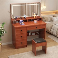 Coiffeuse moderne de chambre à coucher avec miroir LED et tiroirs de rangement, haute qualité à prix abordable