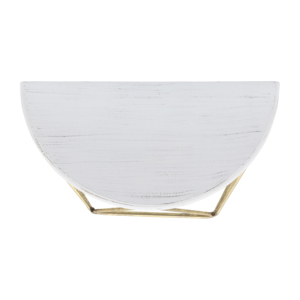 Mensola da Parete Geometrica con Struttura in Metallo e Piano in Legno, Organizzatore Decorativo Sospeso per Soggiorno e Arredamento Casa - Product Image 5