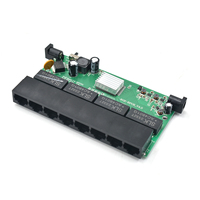 Carte PCB de commutateur Ethernet Gigabit à 8 ports OEM ODM 10/100/1000M RPOE passif 7 ports POE dans 1port POE Out Network Switch Pcba