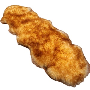 Art Chic Floor Mat Bedroom Living Room <strong>Nursery</strong> Decor Mustard Faux Fur <strong>Rug</strong> 24 X 72 Inch Shaggy Sheepskin Fluffy Bedside <strong>Rug</strong> - Product Image 1