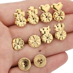 Inserts de boucles d'oreilles en acier inoxydable, forme géométrique, accessoires de bijoux plaqués pour boucles d'oreilles DIY H1410 - Product Image 1
