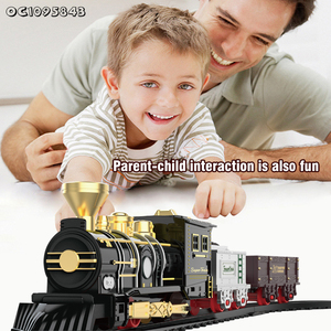 Trong nhà cổ điển Retro trẻ em Điện tự làm đường sắt <span class=keywords><strong>Train</strong></span> theo dõi Mô hình đồ chơi cho trẻ em - Product Image 3