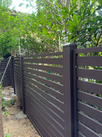 Valla Moderna Impermeable de 6 Pies con Paneles de Aleación de Aluminio, Marco de Acero Inoxidable con Recubrimiento en Polvo, Modelado 3D Personalizable para Jardines