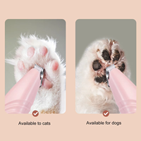 Tondeuse et Nettoyeur de Pattes de Chat Automatique Portable avec Lumière LED pour Soin des Griffes en ABS