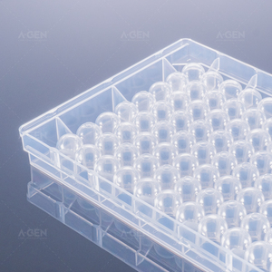 0.5ml 96 puits clair puits profond plaque U fond sans pyrogène PCR sans microplaque en polypropylène - Product Image 1