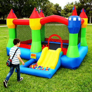 Vente directe d'usine Combo Grandes glissades Château gonflable extérieur pour parcs d'attractions - Product Image 2