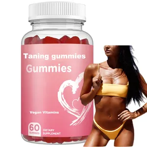 Handelsmarke Sun/UV Activated Vegan Tanning Gummies Vitamin C Zink Haut Frauen/Mann Tan Gummis