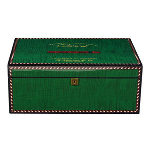 Caja de madera personalizada con tapa con bisagras Caja de madera Humidor de puros sólidos Caja de superficie brillante Humidor de cigarros de madera - Product Image 3