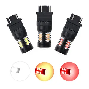 Heilige Groothandel T25 3156 3157 21 Smd 3030 Led Amber Geel Richtingaanwijzer P27W T25 Led Auto Lampen P27/7W Lichtbron Lamp 12V
