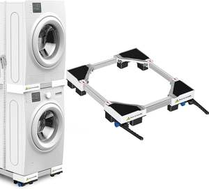 Chariot à roulettes pour appareils électroménagers, base en plastique pour lave-linge et réfrigérateur, chariot à roulettes pour lave-linge, base pour réfrigérateur - Product Image 1