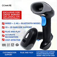 SHUNQI Lecteur de codes-barres portable 32 bits 640*480 CMOS 120FPS USB filaire ou sans fil 2.4G ou portable, codes 1D et 2D, QR Code, PDF417, etc.