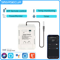 Modul Relay Kontrol Akses Tuya Smart EasyweiLink Bertenaga DC/USB dengan WiFi, Pengatur Suhu dan Kelembapan, Mode Momentary, Self-locking, dan Interlocking