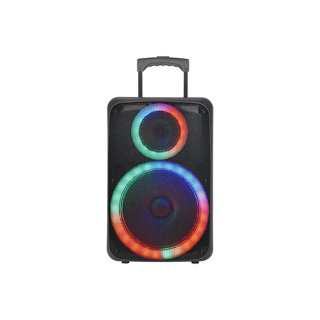 Originele Oem Trolley 8 Inch Audio Rgb Digitale Display Actieve Podiumluidspreker Draadloze Karaoke Buitenluidspreker Met Microfoon