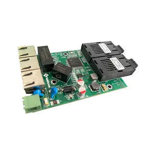 Transceptores de fibra dupla integrados SM de fibra óptica 3GE para comboio industrial Compact 2GE de cobre Ethernet IO