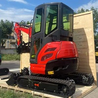 Livraison gratuite. Mini-chargeuse-pelleteuse, certifiée Euro 5 CE, chargeuse-pelleteuse 4x4 de 2,5 tonnes pour le terrassement. Chargeuse-pelleteuse