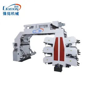 QIANGTUO Automatic Stack type plastic bags flexo printing machines 6 colors