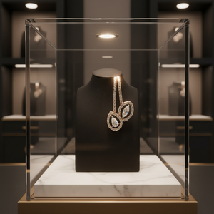 Luxury Pear Cut Lab Grown Diamond <b>Pendant</b> | 14K <b>Solid</b> <b>Gold</b> Rhodium Plated | Women's Everyday Office Wear Jewelry | IGI Certified - Product Image 5