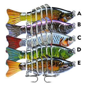 Leurre de pêche multi-articulé à coulée lente, segmenté, pour la pêche en eau douce et salée, kit d'appâts - Product Image 5