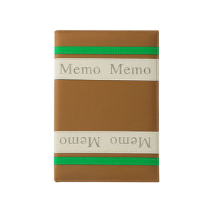 Carnet de notes A5 2027, nouvelle arrivée, marron et rayé, reliure cousue, couverture imprimée avec motif color-block, pour la prise de notes quotidiennes et comme cadeau - Product Image 1