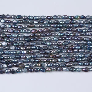 Perles d'eau douce naturelles de Zhuji, 6-7 mm, forme baroque, double face, trou droit, semi-finies, accessoires de bijoux, perles en vrac - Product Image 2