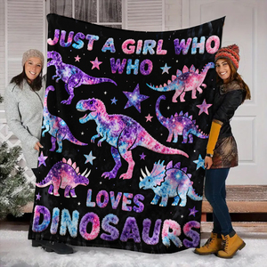 Manta <span class=keywords><strong>de</strong></span> Forro Polar con Estampado Digital <span class=keywords><strong>de</strong></span> Dinosaurios - Diseño <span class=keywords><strong>de</strong></span> Dibujos Animados Personalizado en Franela/Sherpa, Tamaño Personalizado para Regalo <span class=keywords><strong>de</strong></span> Habitación Infantil - Product Image 1