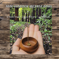 ARTWORK MAESTRO Porte-encens en bois naturel écologique, mini, sans parfum, diffuseur d'aromathérapie portable pour le yoga et le bureau