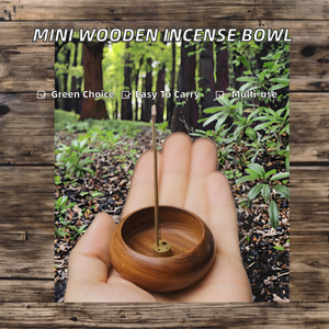 Mini Porta Incienso de Madera Natural Ecológico Sin Perfume, Difusor de Aromaterapia Portátil para Yoga, Oficina y Viajes - Product Image 2