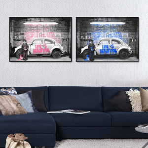 <span class=keywords><strong>Banksy</strong></span> Graffiti dipinti su tela "la vita è breve gelida l'anatra" poster e stampe <span class=keywords><strong>di</strong></span> <span class=keywords><strong>arte</strong></span> <span class=keywords><strong>di</strong></span> strada immagini da parete decorazioni per la casa - Product Image 4