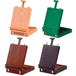 Panwenbo Boîte à croquis portable en bois de hêtre Boîte de rangement pour <span class=keywords><strong>chevalet</strong></span> de table en bois réglable pour peinture - Product Image 5