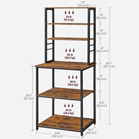 Étagère de rangement pliable moderne en métal à poser au sol pour cuisine et comptoir, gain de place pour garde-manger et cuisines