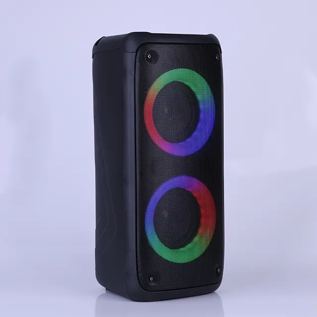 Wholesale Colorful Led Light Speaker Bass Stereo Portable Wireless Two 4-inch speakers For Party Karaoke Outdoor